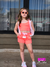 Conjunto Arrastão Néon Vermelho - Menina Casual - Madel Kids | "Sempre blogueira”
