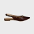 Slingback Feminino Bico Fino Spike Marrom Mocha - loja online