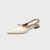 Slingback Spike Branco e Creme - loja online