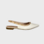 Slingback Spike Branco e Creme - GLAMOOD