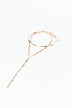 COLLAR CADENAS DORADAS VER