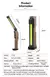 Lanterna portátil Fold LED, Forte magnética COB trabalhando luz, Tipo C recarr - W e A Produtos importados 