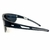 Oculos de Sol HD Hilo acetato preto detalhes emborrachados em cinza e lentes fume Modelo mascara Cor:Preto na internet
