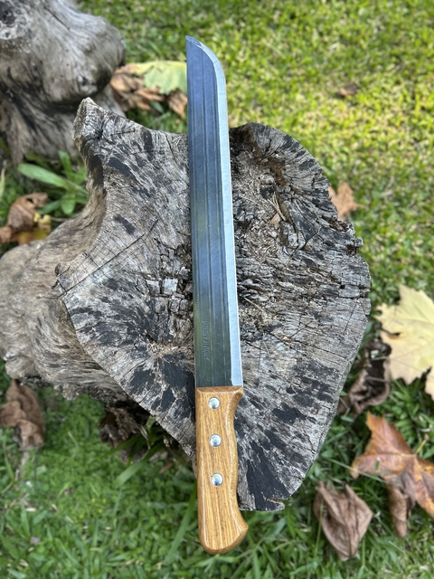 Facão Selva de Carbono com Cabo de Madeira 16" e Bainha - comprar online