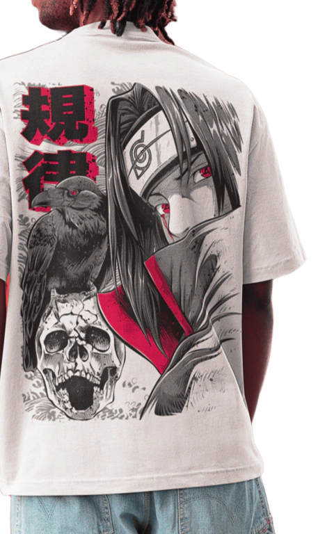 Camiseta Oversized Uchiha Itachi OFFWHITE - comprar online