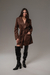 CASACO LONGO SUEDE - MARROM - comprar online