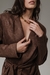 CASACO LONGO SUEDE - MARROM