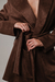 CASACO LONGO SUEDE - MARROM - loja online