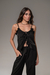 BLUSA BABADOS ALÇA FINA - PRETO - comprar online