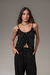 Imagem do BLUSA BABADOS ALÇA FINA - PRETO