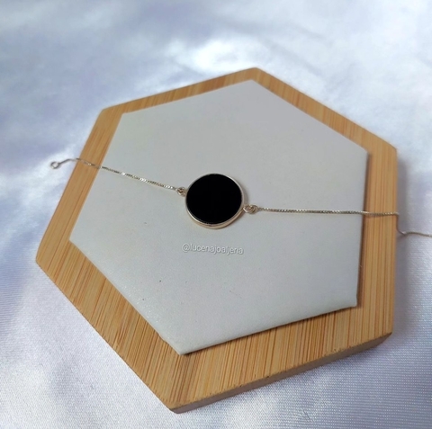 Pulseira pedra Ônix preta