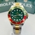 Relógio Rolex Submariner prata misto Verde vermelho linha Gold a prova dagua - comprar online