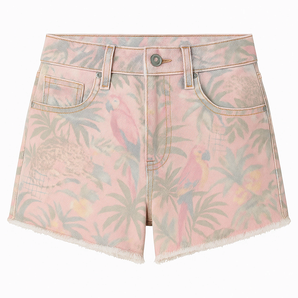 short jeans estampado