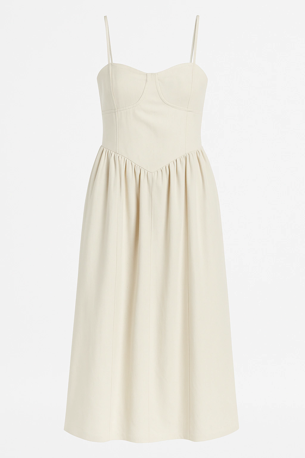 vestido meia taça alça - midi
