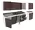 Combo Cocina 2.00 M Bajo Mesada + Alacena En Modulos Color Blanco Wengue