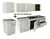Combo Cocina 1.80 Bajo Mesada + Alacena En Modulos Color Abedul