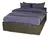Cama Box Base Sommier Regulable 2 Plazas-king Size 6 Caj + + Wengue