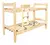 Cama cucheta Pinoshow Eco 1 plaza color natural fabricada en madera