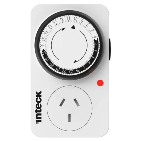Timer mecánico enchufable Inteck 10 A IPT-TIMER-M-10A