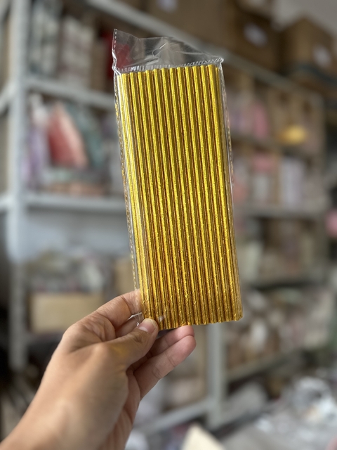 Sorbetes de polipapel dorados x 25 unidades - comprar online