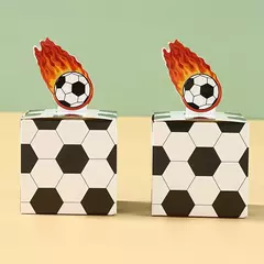 Cajas temática pelotas de fútbol. Pack x 6 unidades - comprar online