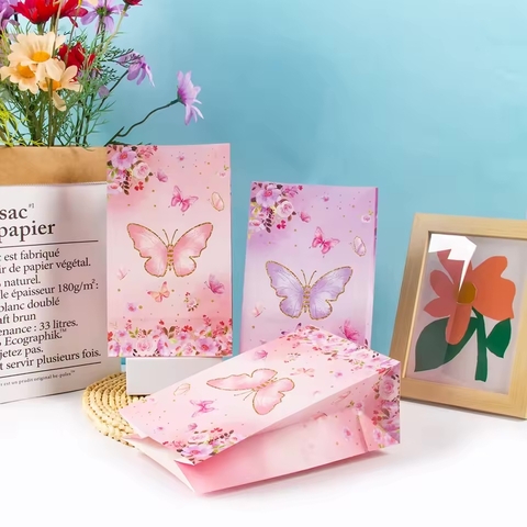 Bolsas de papel diseño mariposas. Precio por unidad. - comprar online