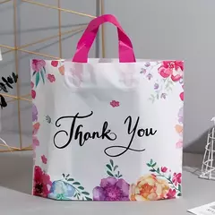 Bolsa con manija "thank you". Varios tamaños. Precio por unidad. - Capkelitos mayorista