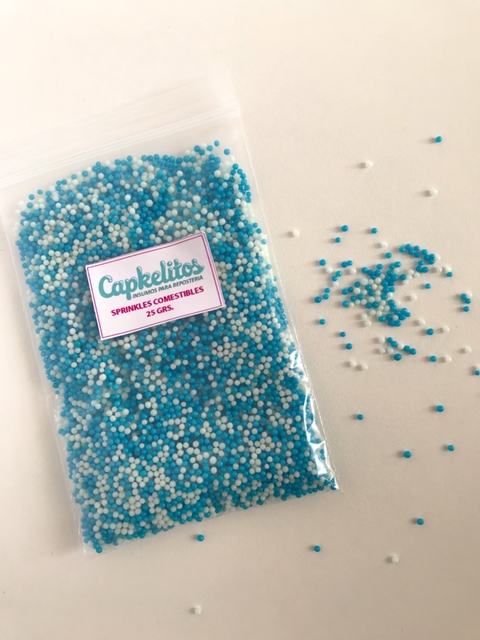 Nonpareil blanco y celeste