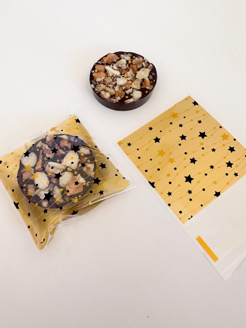 Bolsa opp "Guirnalda estrellas" 7x7cms. Pack por 10 unidades.