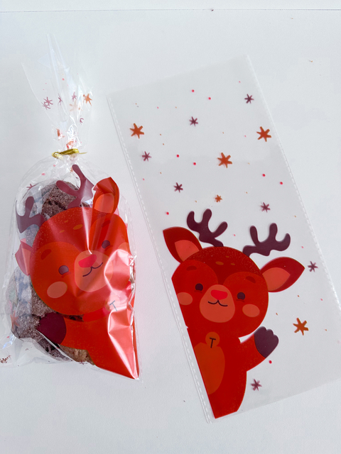 Bolsas diseño reno. Pack por 10 unidades.