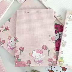 Block de notas x 50 hojas. Temática Kitty. - Capkelitos mayorista