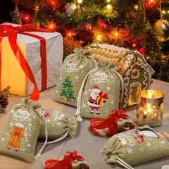 Bolsa arpillera navidad de 10x15 cms. Precio por unidad. en internet