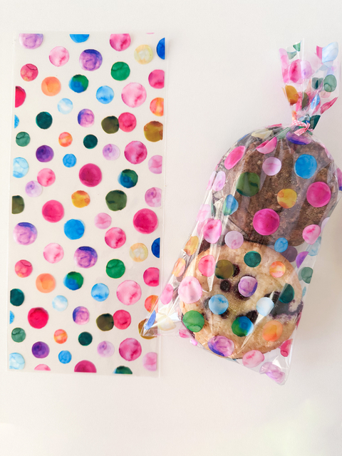 Bolsas con circulos 12,5x27,5cms. Pack por 10 unidades.