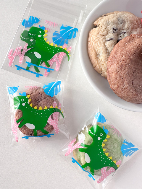 Bolsa opp "Dinosaurio" 7x7cms. Pack por 10 unidades.