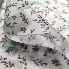 Papel seda hojas y frutos rojos. Pack por 2 unidades. - Capkelitos mayorista