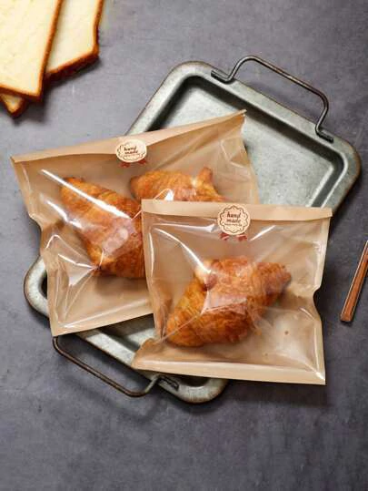 Bolsa de papel antigrasitud. Frente transparente para pasteleria-panaderia. 3 tamaños disponibles. Precio por unidad. - comprar online