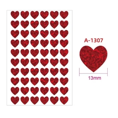 Plancha de stickers corazón. Plancha con 60 unidades. - comprar online