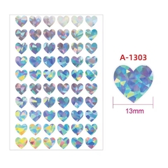 Imagen de Plancha de stickers corazón. Plancha con 60 unidades.