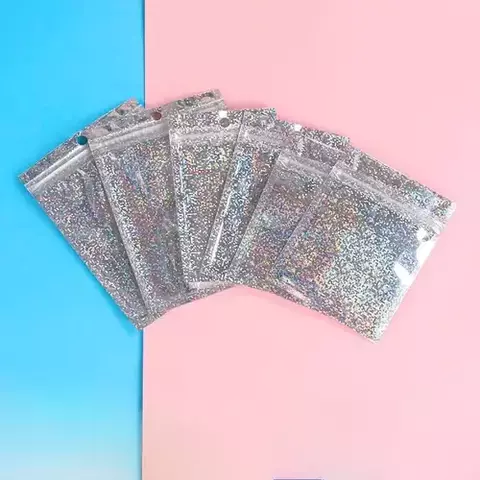 Bolsa con cierre hermético "glitter holográfico". Varios tamaños. Precio por unidad. - comprar online