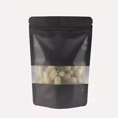 Bolsa Doypack negra con visor. Precio por unidad. - tienda online