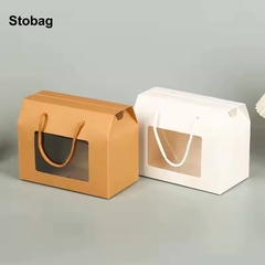 Caja maletín. 2 tamaños en kraft o blanco. Precio por unidad. - comprar online