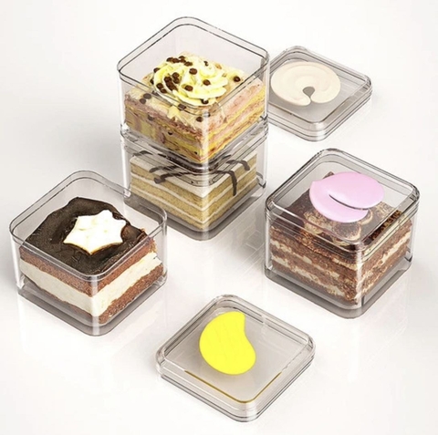 Envase pet cuadrado con tapa. Precio por unidad.