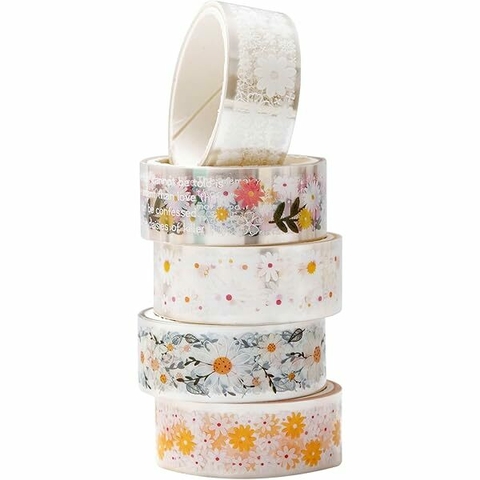 Cinta transparente estampada caja con 5 unidades