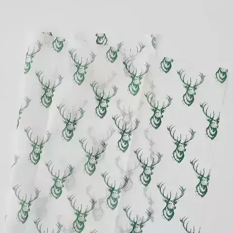 Papel seda renos verdes. Pack por 10 unidades. - comprar online