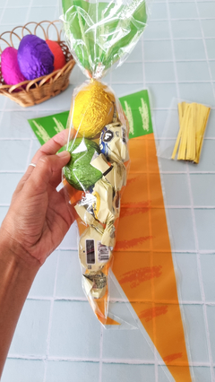 Bolsa triangular zanahoria. Pack por 10 unidades. en internet