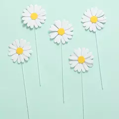 Toppers de flores para decorar. Dos tamaños. Pack x 5 unidades. - comprar online