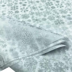 Papel seda copos de nieve plateados. Pack x 10 unidades. en internet