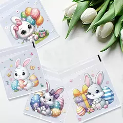 Bolsa opp "Conejos cute". Pack por 10 unidades.