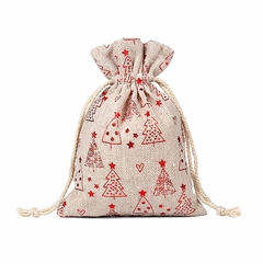 Bolsa arpillera navidad arbolitos. Precio por unidad.