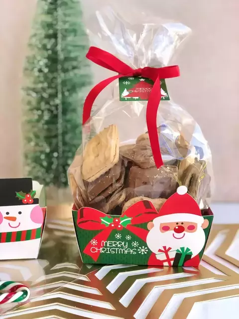 Base navideña para cookies o mini pandulce. Precio por unidad.